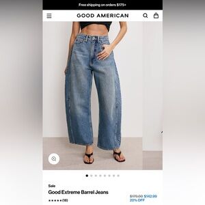 Good American Good Extreme Barrel Jeans